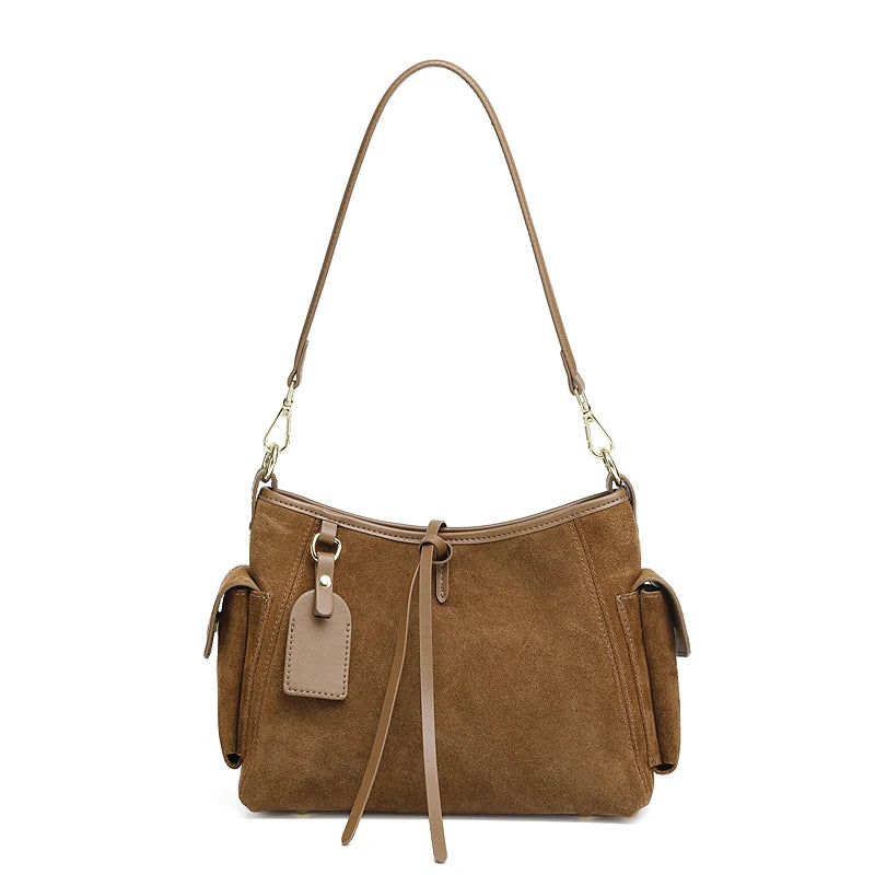 Vintage Suede Genuine Leather Shoulder Bag