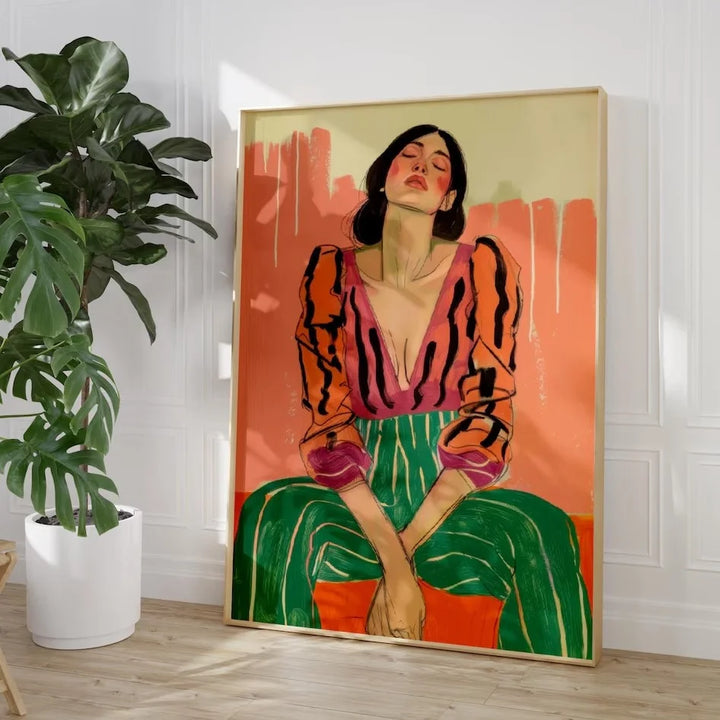 Empowered Woman Abstract Canvas Poster