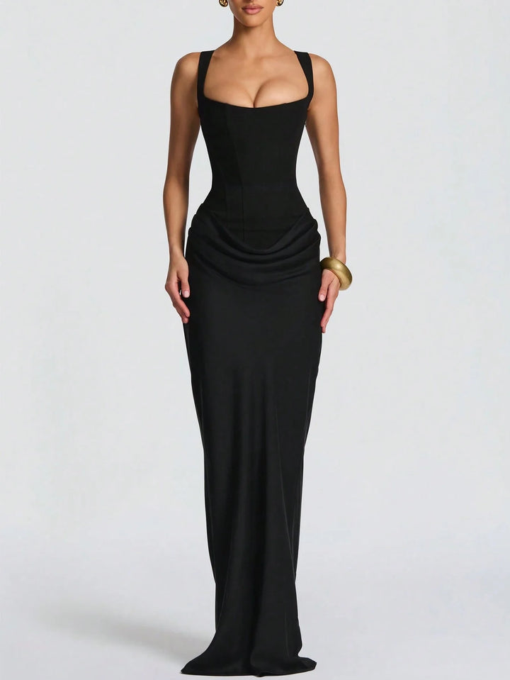 Cornelia Lace-Up Maxi Dress