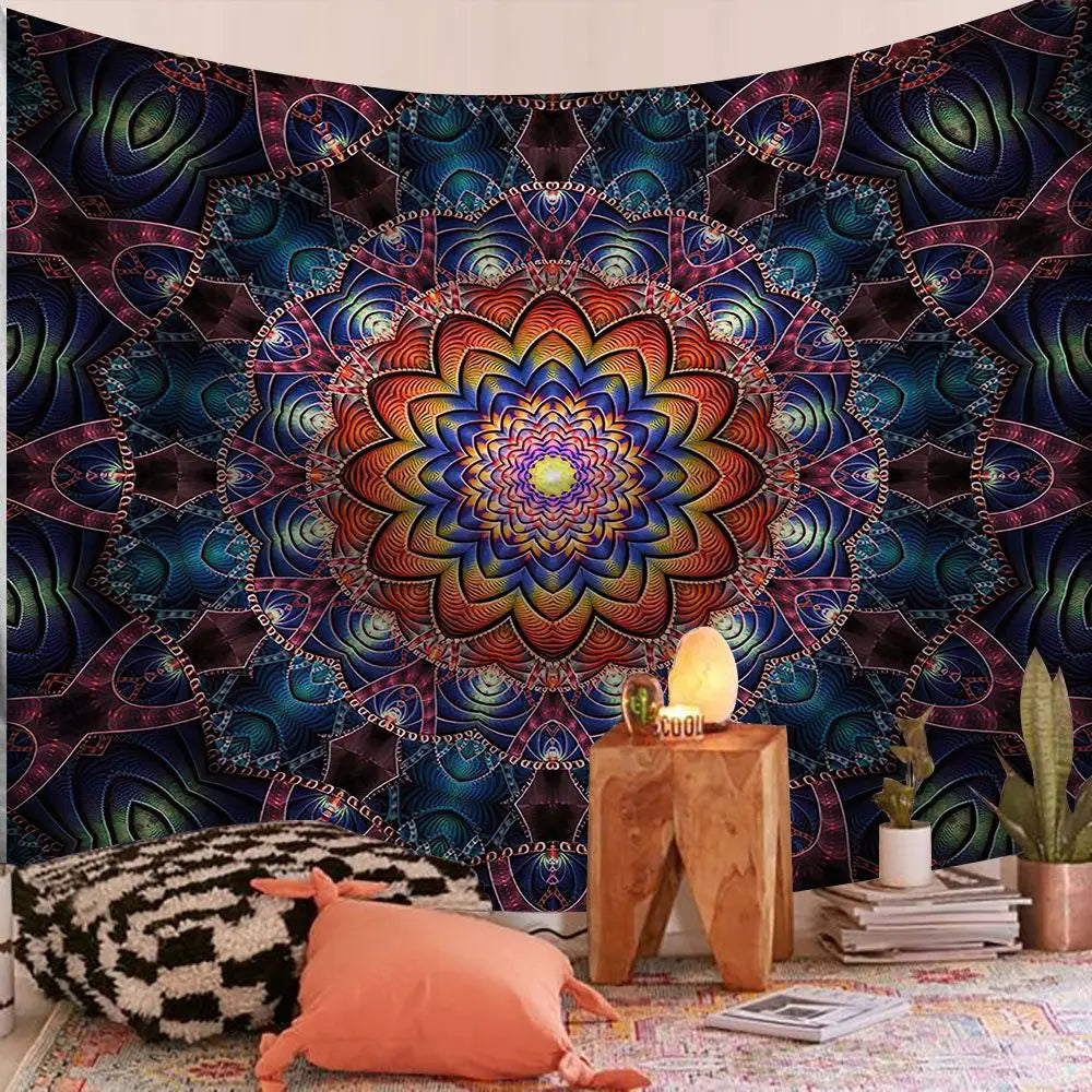 Indian Mandala Boho Tapestry Blanket