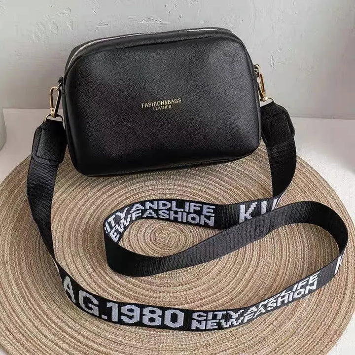 Simple Style Small PU Leather Crossbody Bag