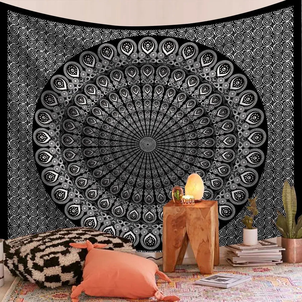 Indian Mandala Boho Tapestry Blanket