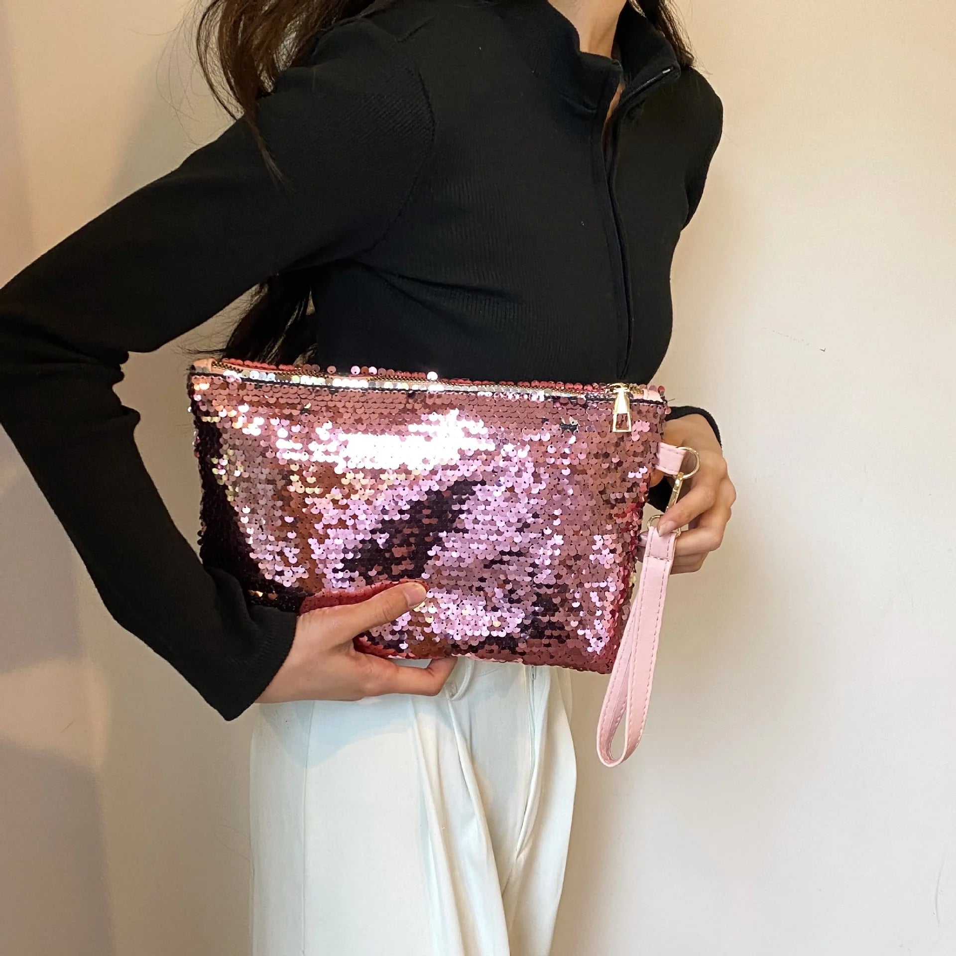 Sequined Bling Envelope Clutch