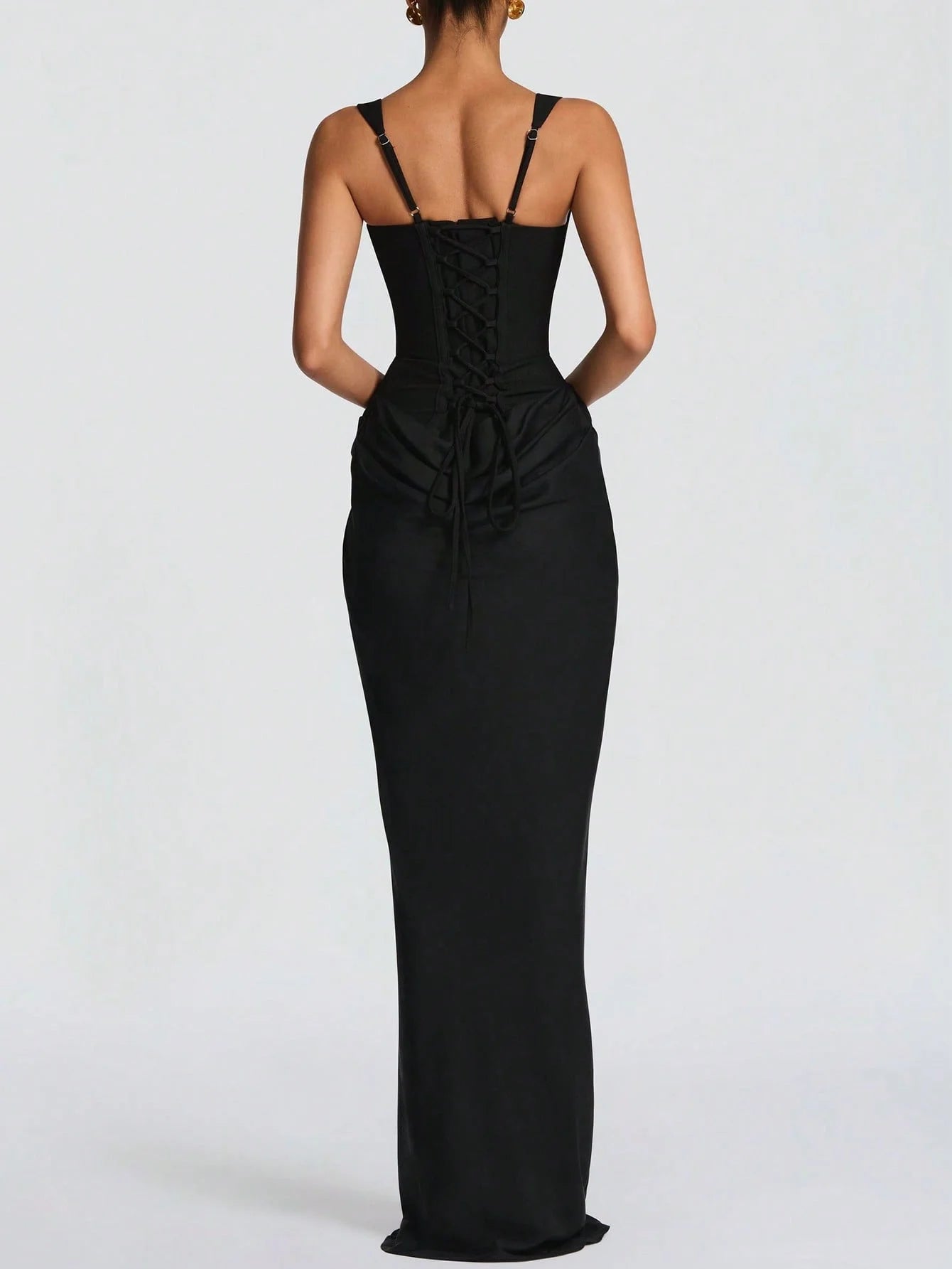 Cornelia Lace-Up Maxi Dress