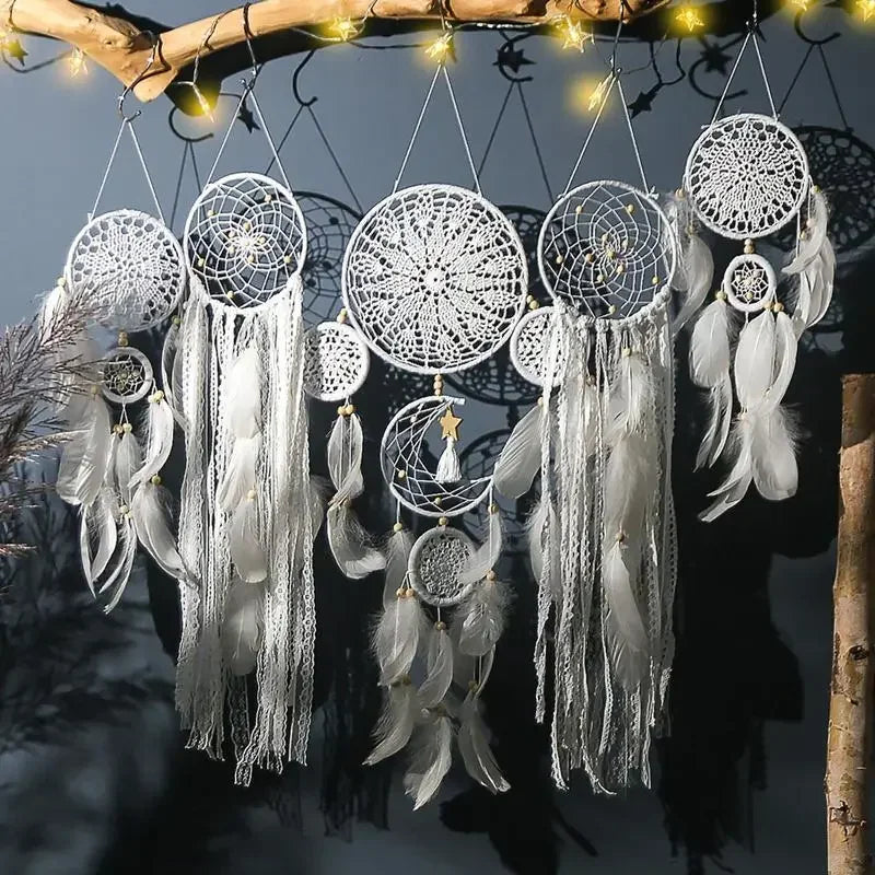 5pcs Boho Macrame Dream Catcher Set