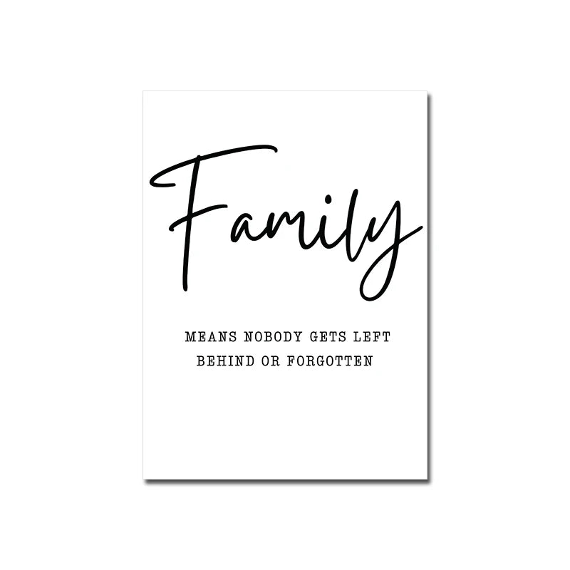 Happy Family Love Quote Canvas