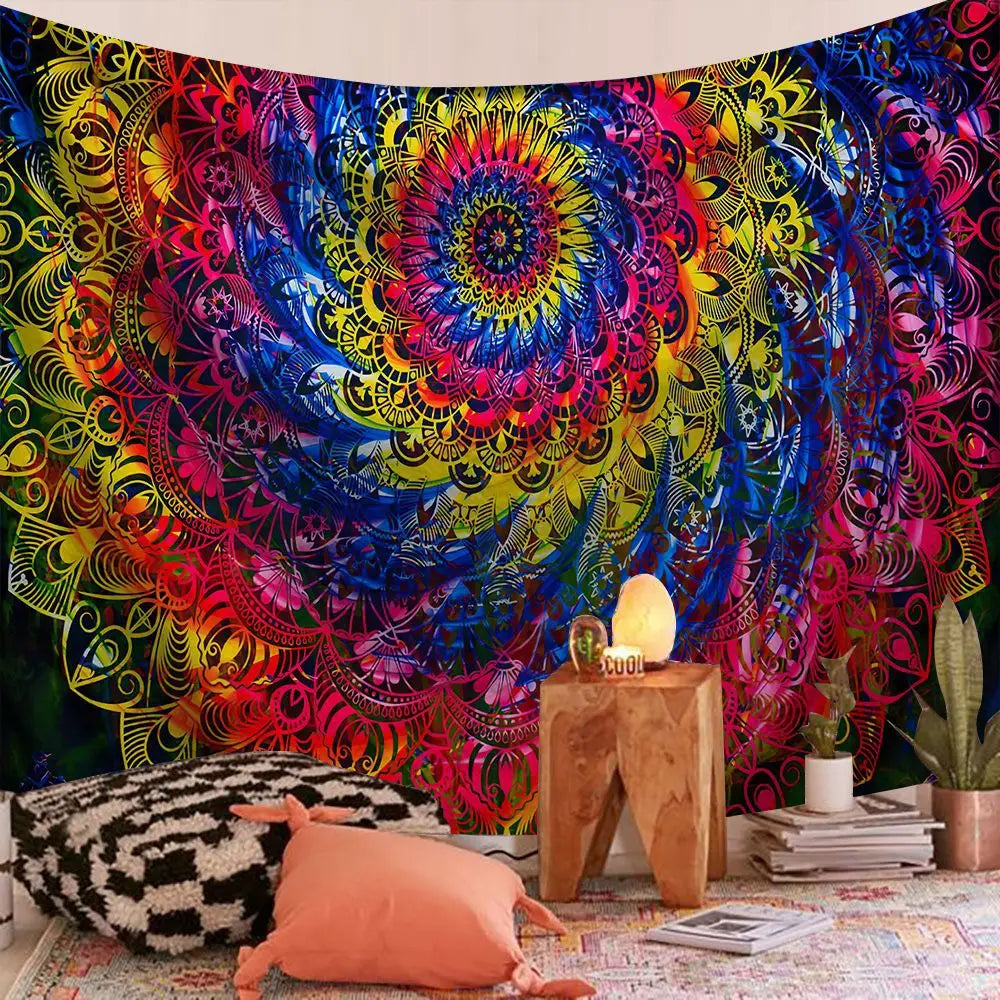 Indian Mandala Boho Tapestry Blanket