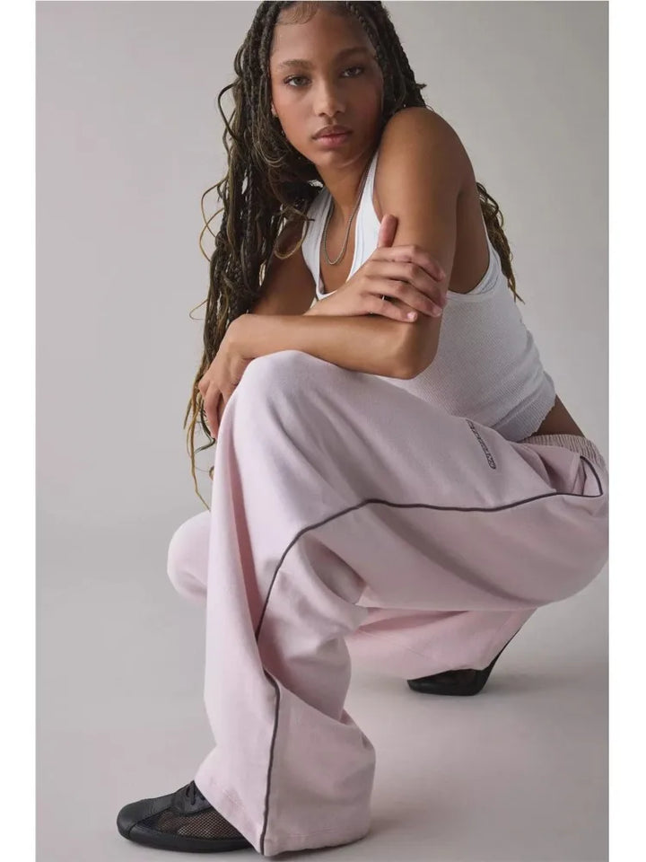 2025 autumn winter Casual pants woman clothing sports pantalones Commuting Straight trousers Homewear Solid color simple style