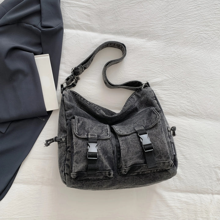 Women Large Capacity Denim Shoulder Crossbody Bag