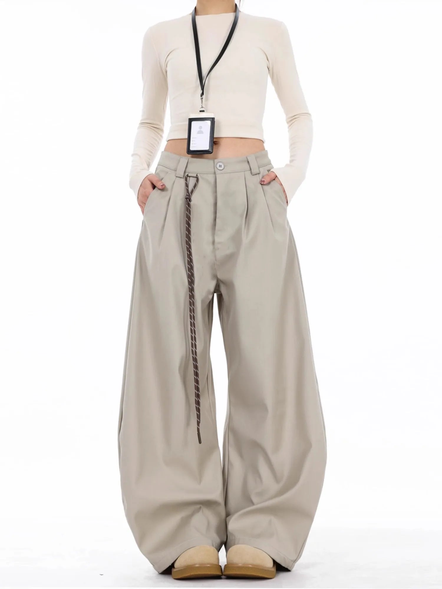 Women’s High Waist Straight Suit Pants