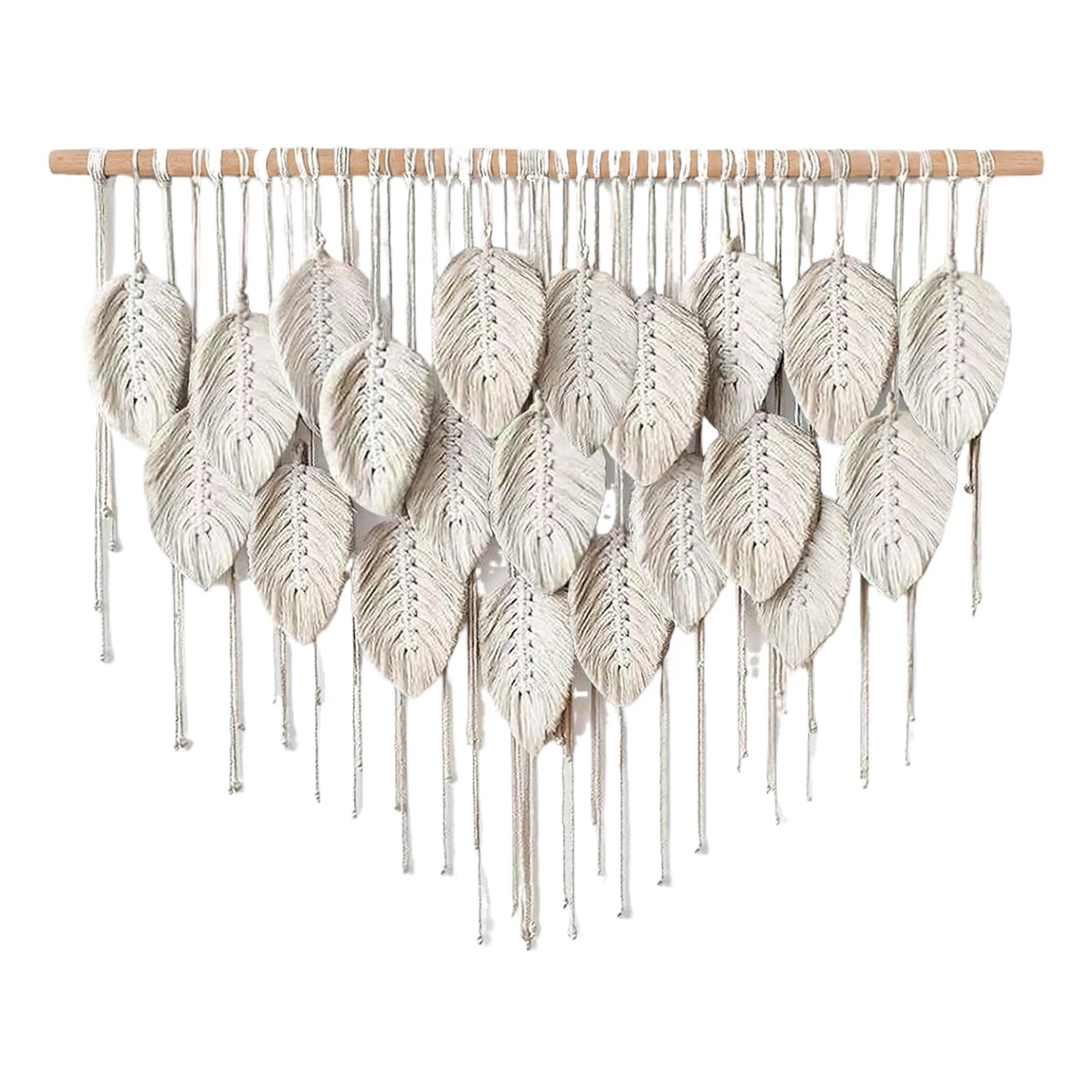Large Handmade Boho Leaf Macrame Wall Tapestry