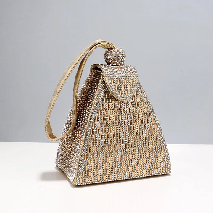 Crystal Bucket Clutch Bag