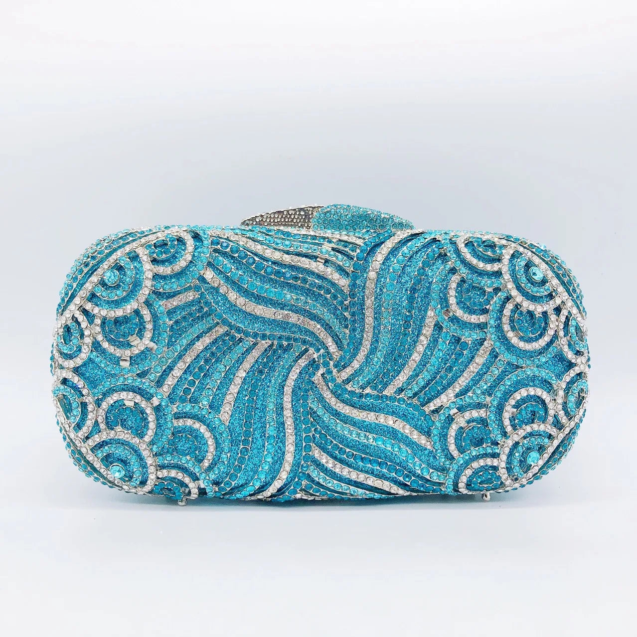 Rhinestone Hollow Clutch Bag