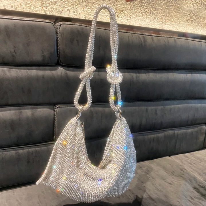 Rhinestone Hobo Shoulder Bag