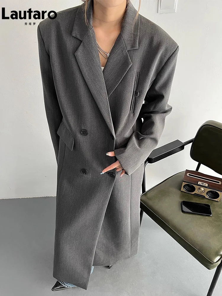 Lautaro Double Breasted Long Trench Coat