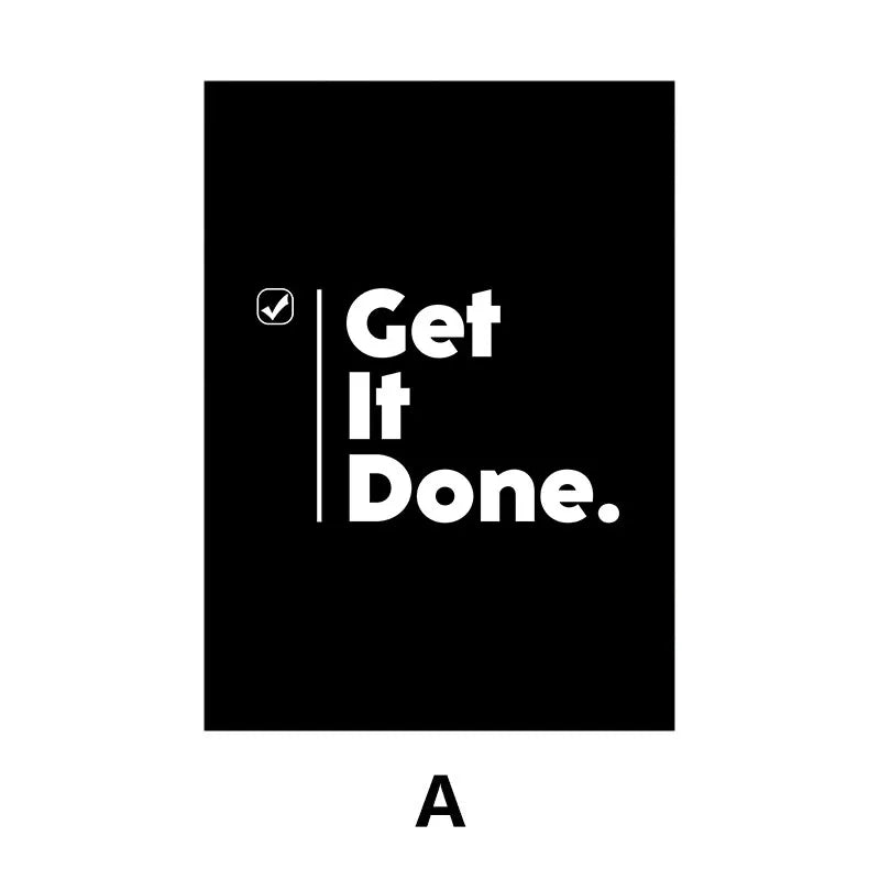 Minimalist Black & White Quote Canvas