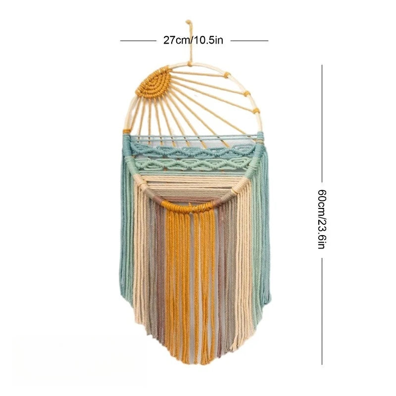 Colorful Circular Tassel Macrame Wall Decor