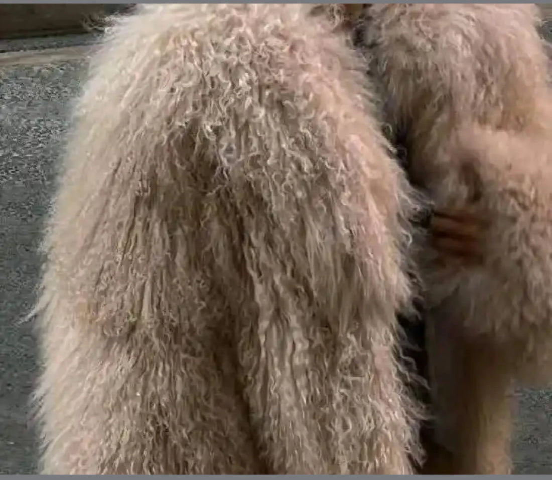 Luxury Mongolian Fur Thick Winter Coat