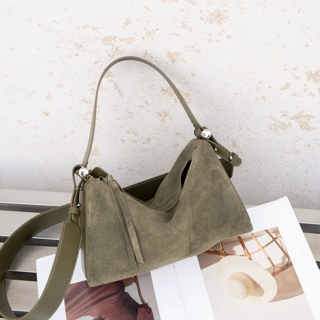 Wide Strap Shoulder Crossbody Bag