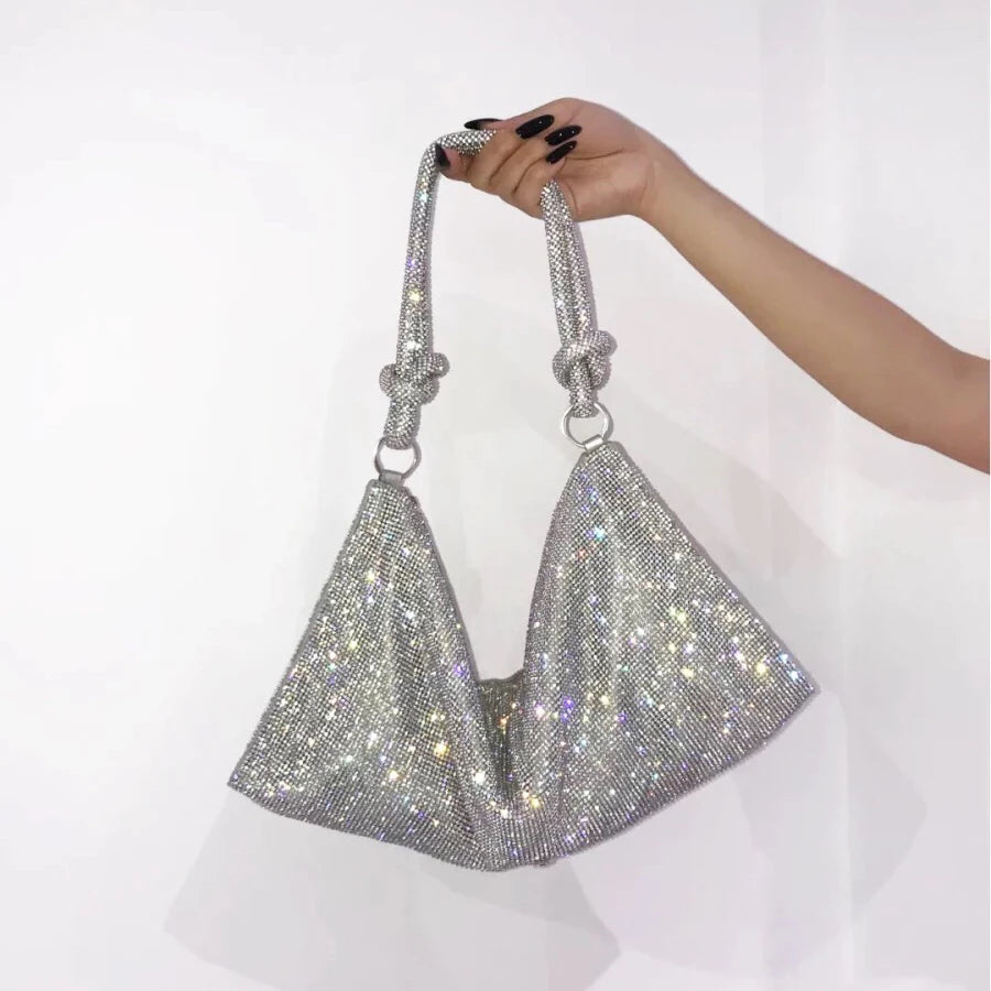 Rhinestone Hobo Shoulder Bag