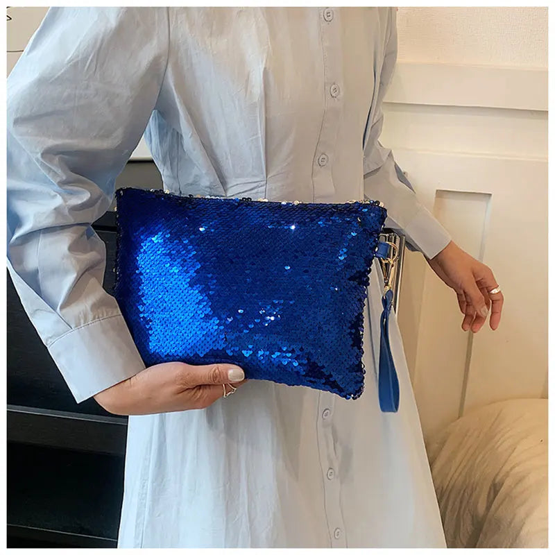 Sequined Bling Envelope Clutch