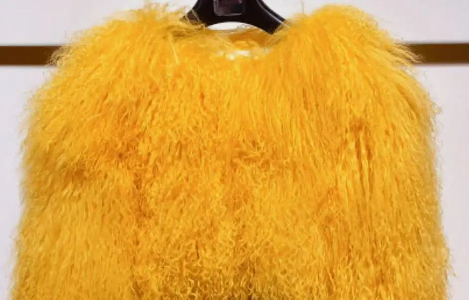 Luxury Mongolian Fur Thick Winter Coat