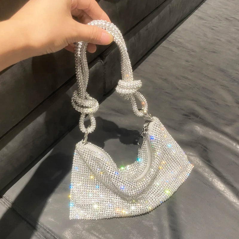 Rhinestone Hobo Shoulder Bag