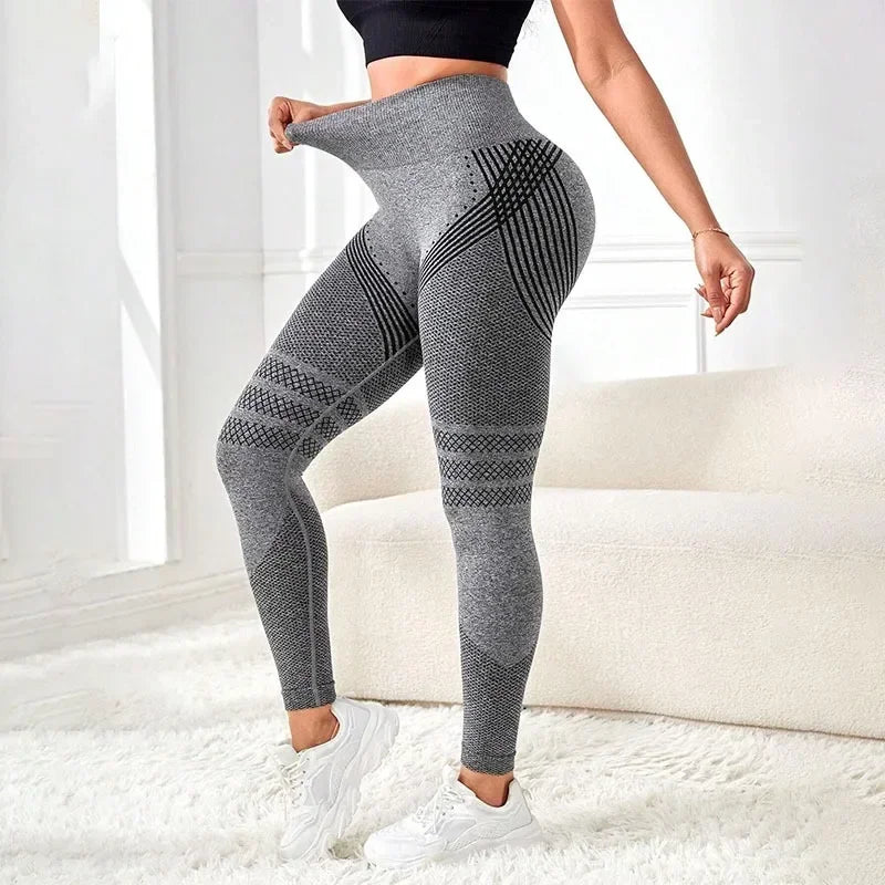 Women’s High Waist Knitted Seamless Yoga Leggings