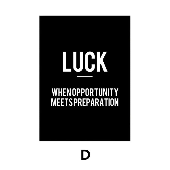 Minimalist Black & White Quote Canvas