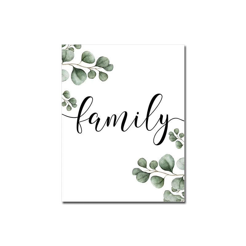 Happy Family Love Quote Canvas