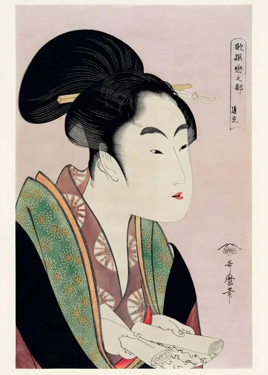 Japanese Vintage Geisha Ukiyo-e Canvas Poster