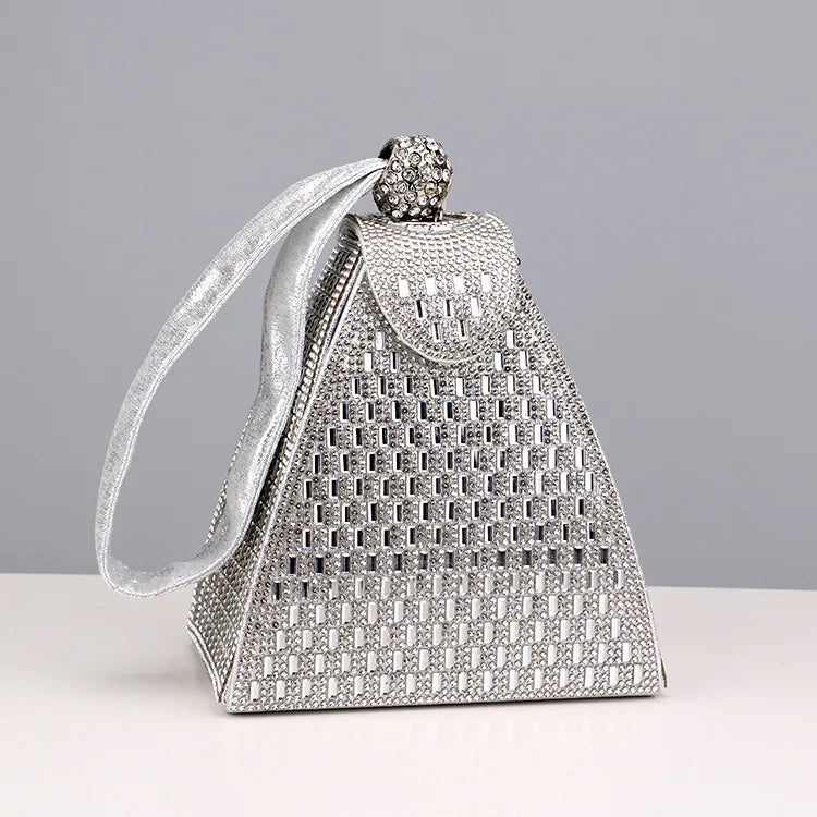 Crystal Bucket Clutch Bag