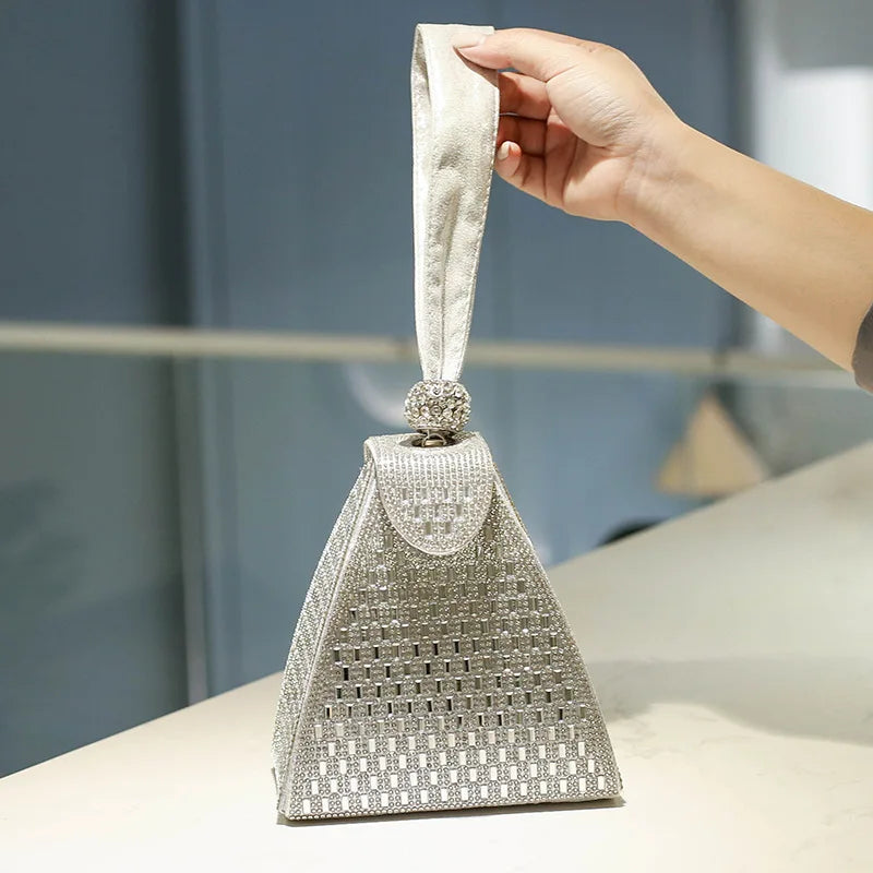 Crystal Bucket Clutch Bag