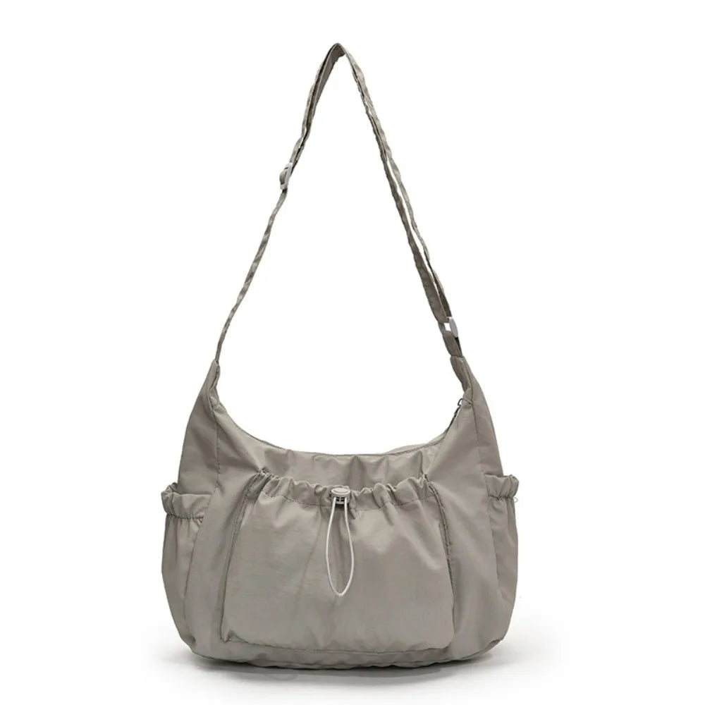 Korean Style Nylon Pleated Crossbody Bag