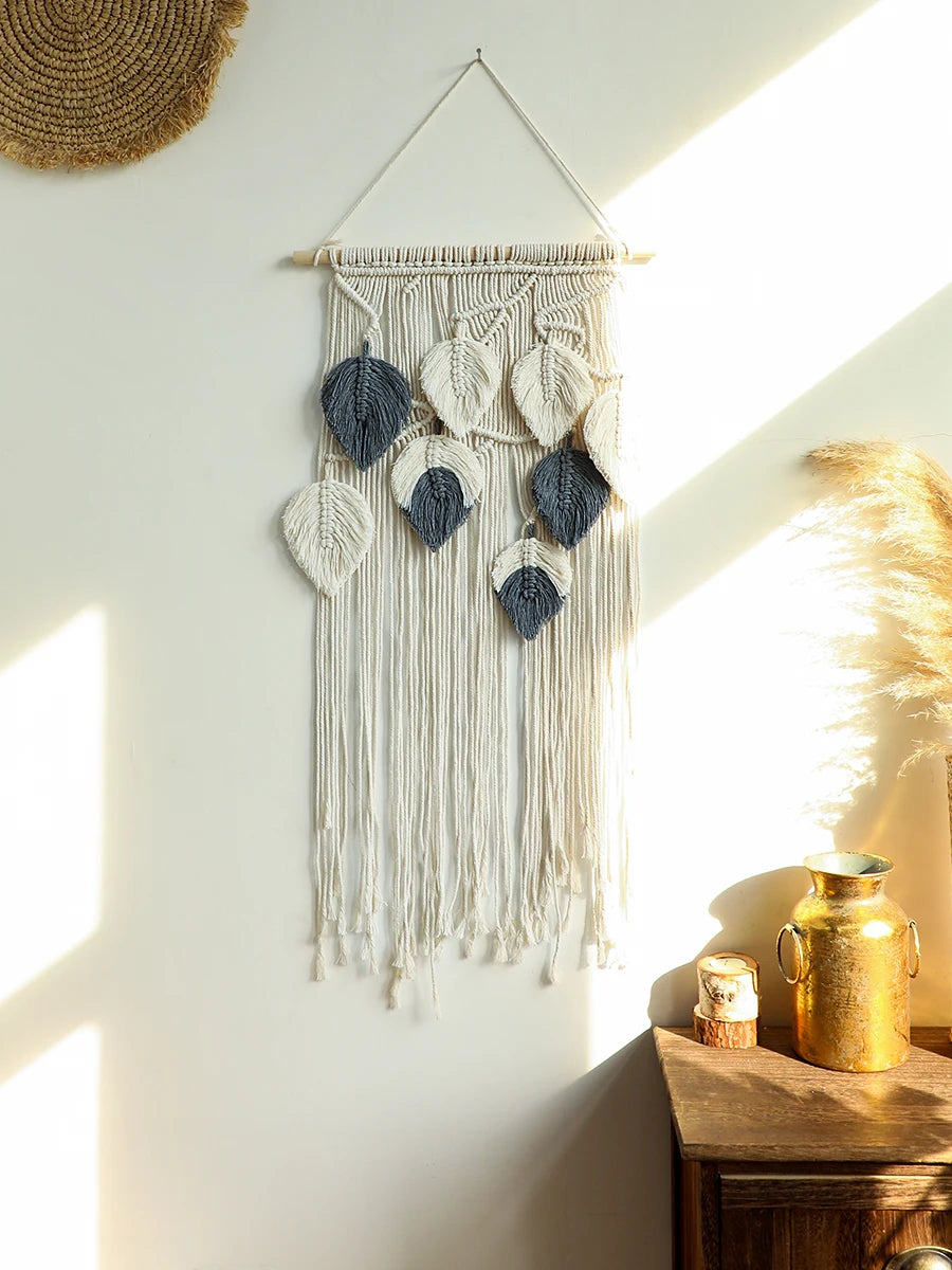 Multicolor Leaves Macrame Wall Hanging