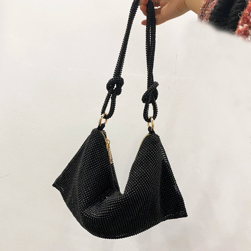 Rhinestone Hobo Shoulder Bag