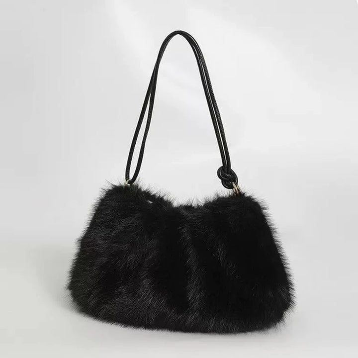Faux Rabbit Fur Plush Shoulder Bag