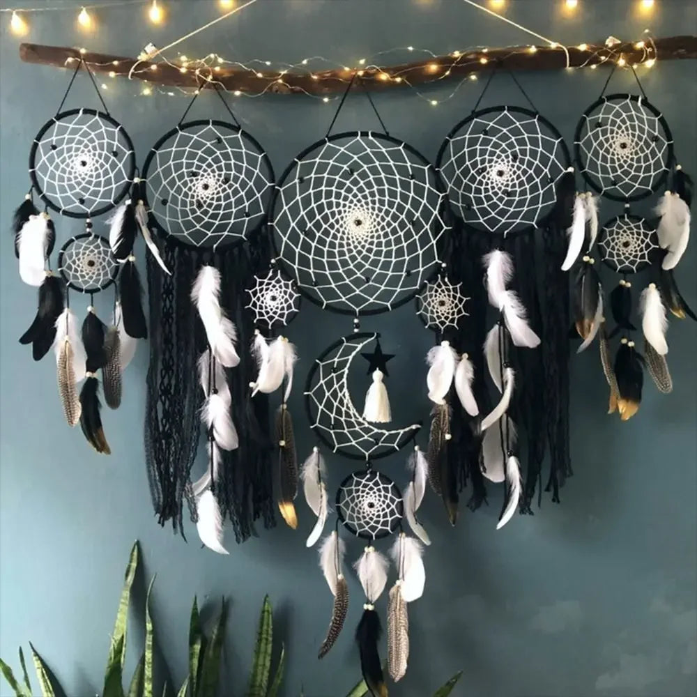 5pcs Boho Macrame Dream Catcher Set