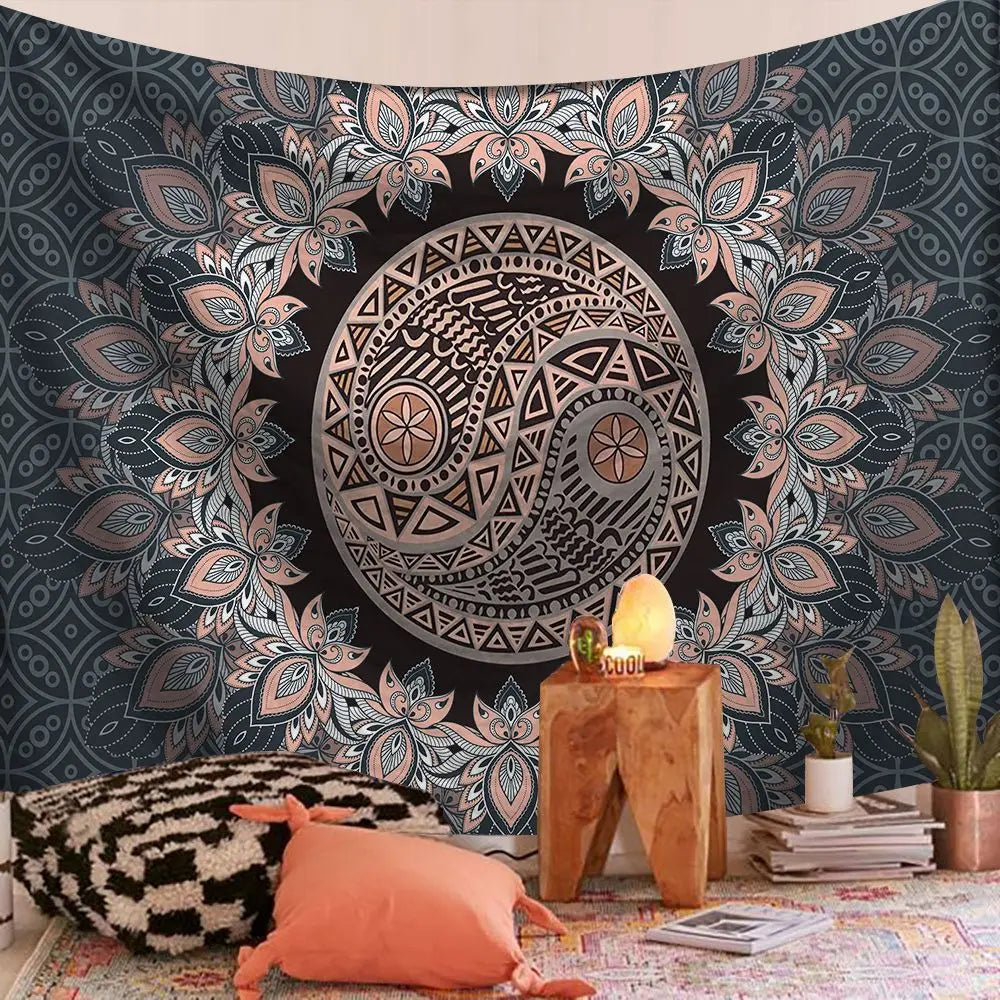 Indian Mandala Boho Tapestry Blanket