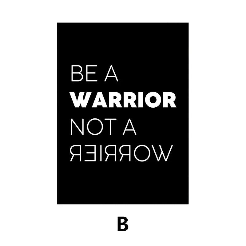 Minimalist Black & White Quote Canvas