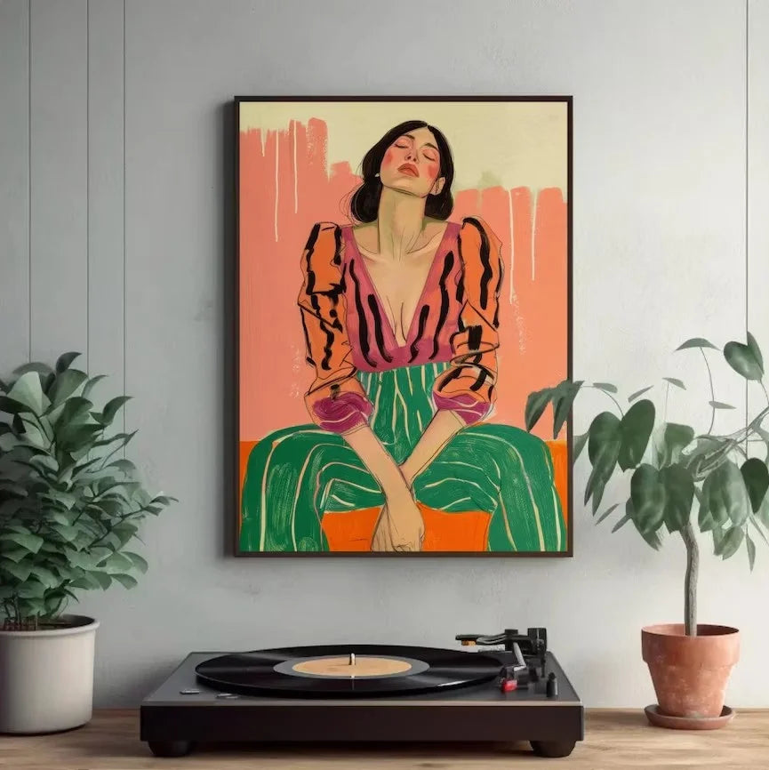 Empowered Woman Abstract Canvas Poster