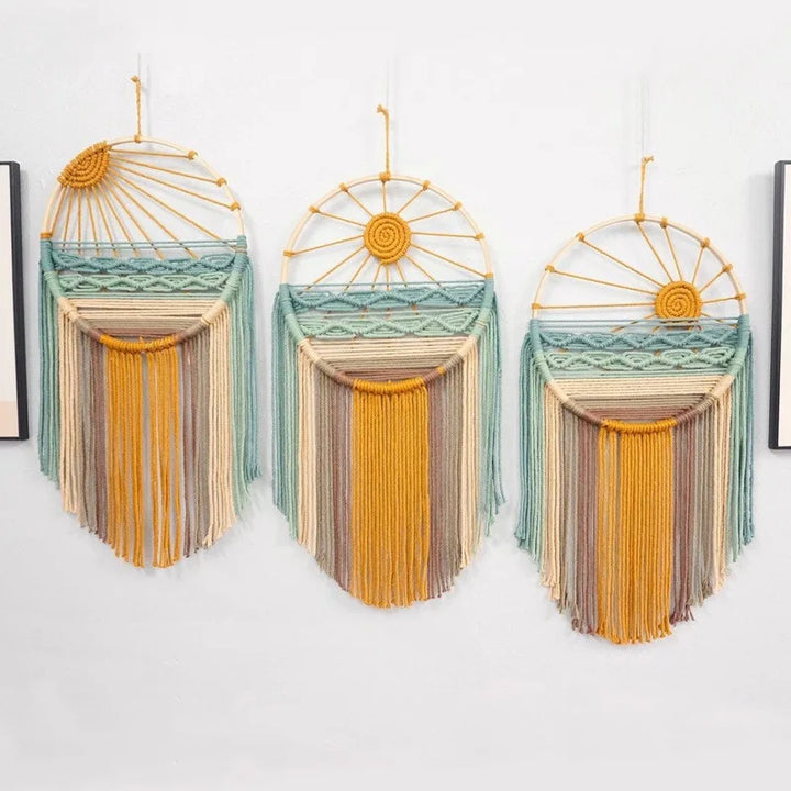 Colorful Circular Tassel Macrame Wall Decor