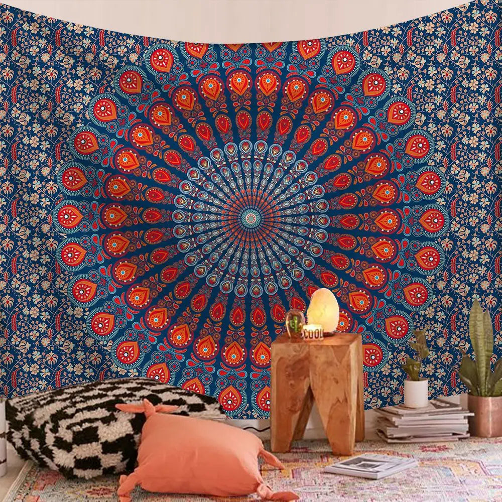 Indian Mandala Boho Tapestry Blanket