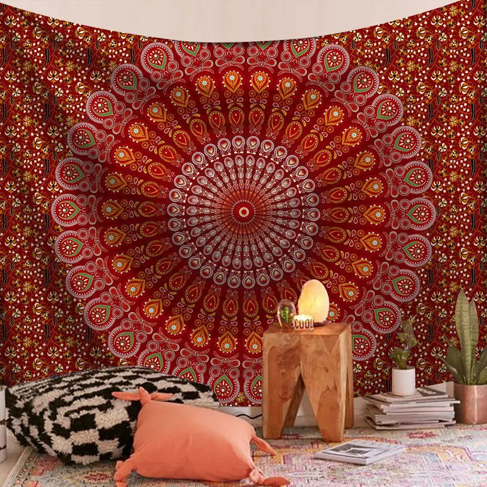 Indian Mandala Boho Tapestry Blanket