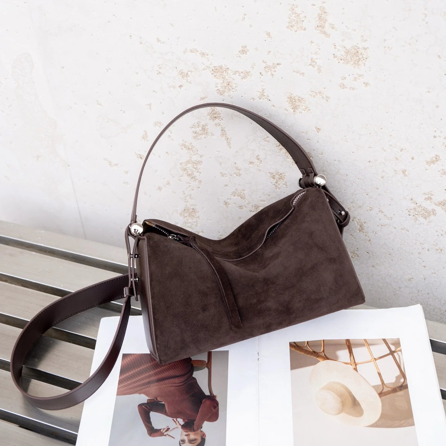 Wide Strap Shoulder Crossbody Bag