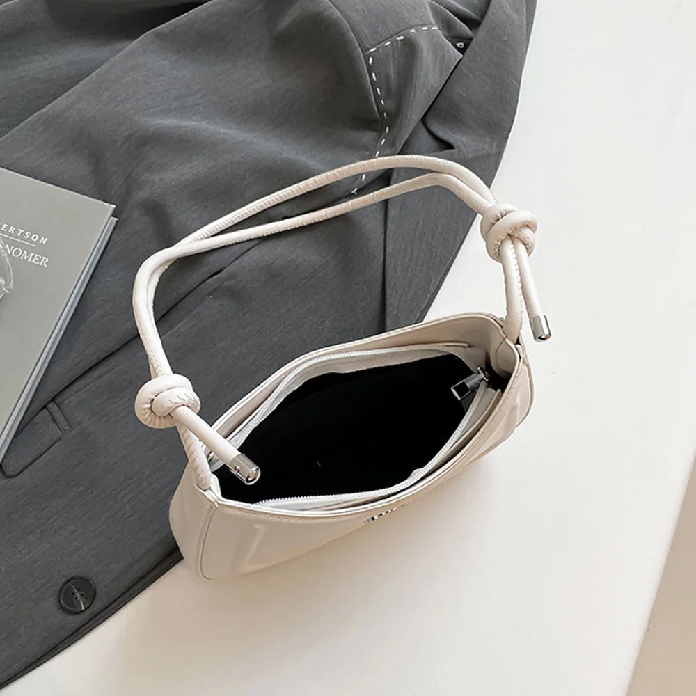 High-End Texture Crescent Crossbody Bag