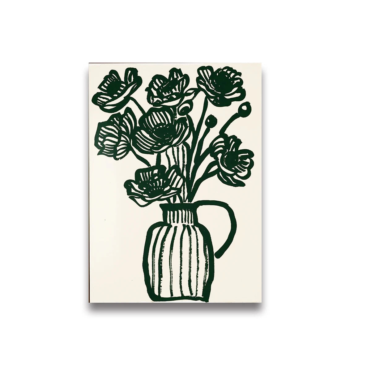 Abstract Woman Reading Coffee Canvas Wall Art