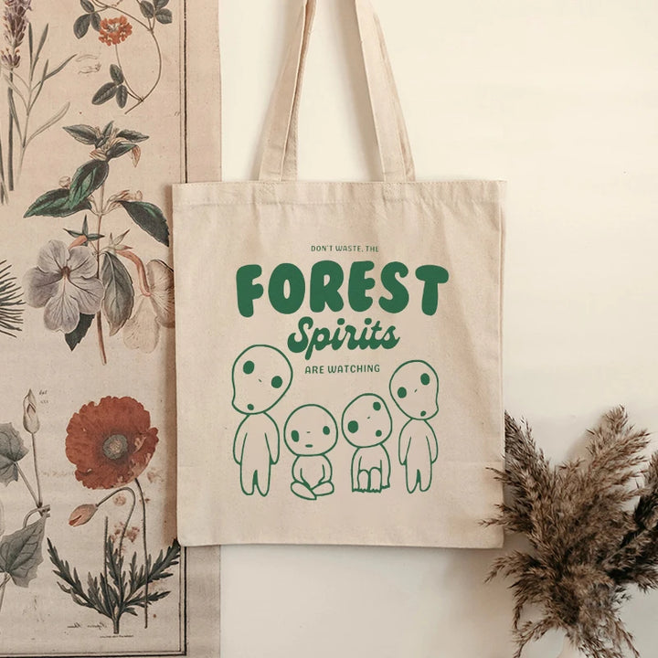 Kawaii Forest Spirits Tote Bag