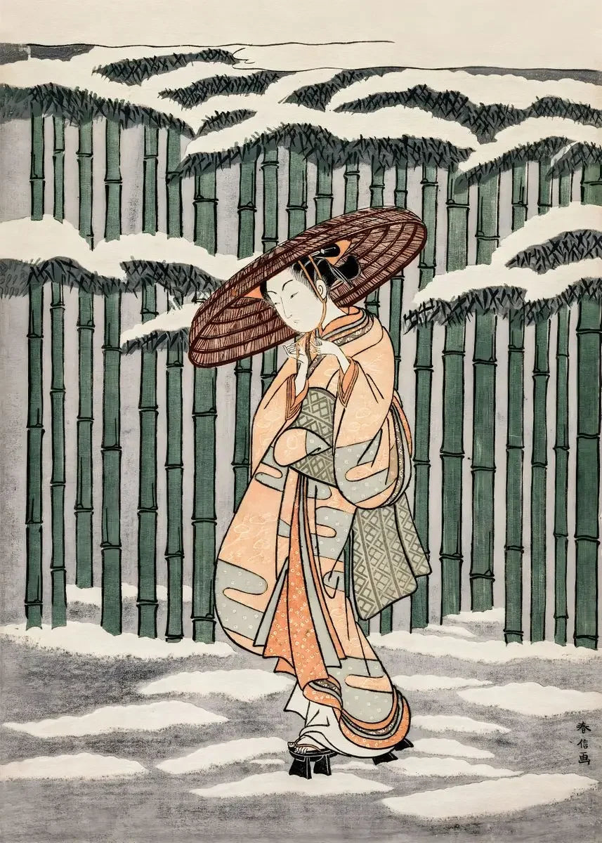 Japanese Vintage Geisha Ukiyo-e Canvas Poster
