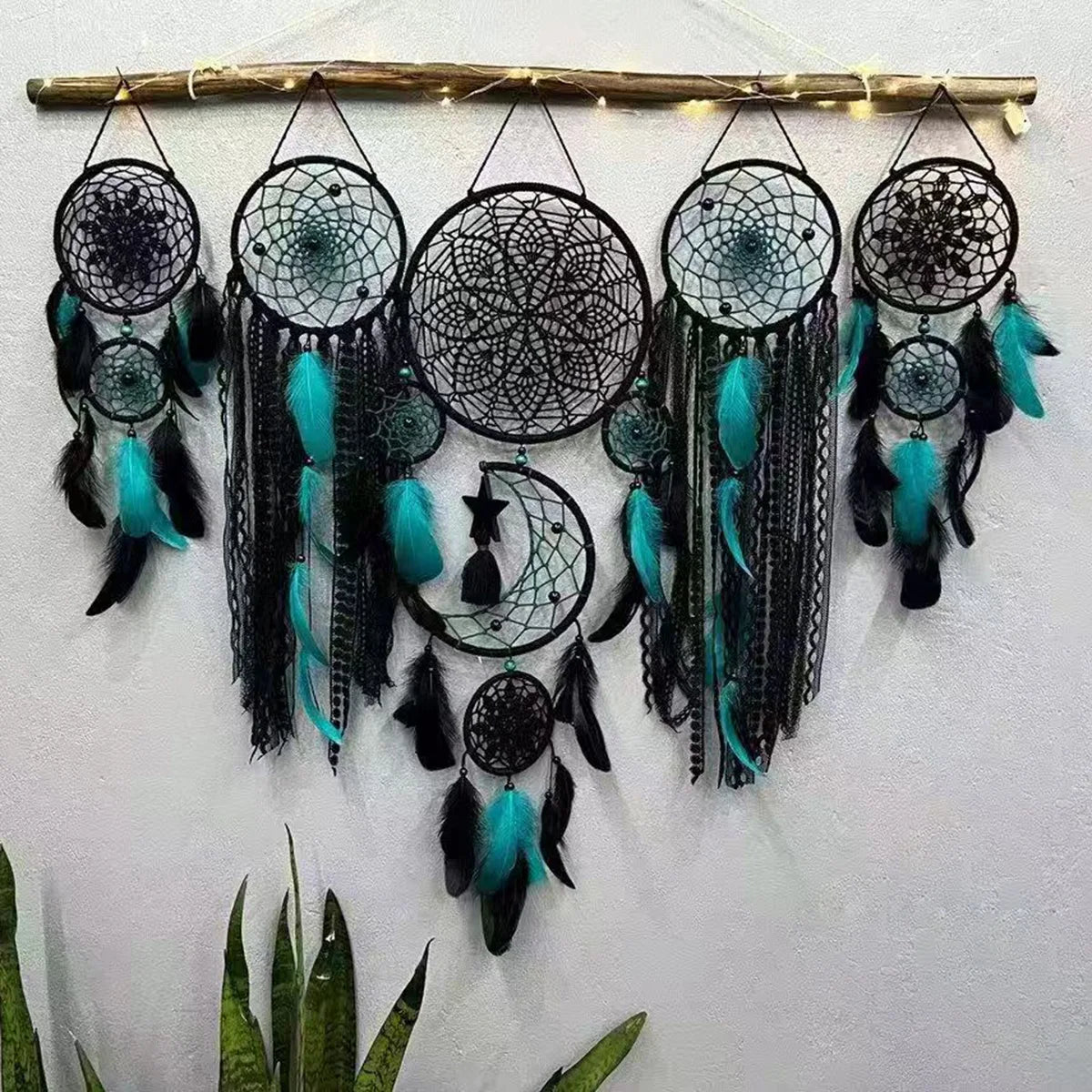 5pcs Boho Macrame Dream Catcher Set